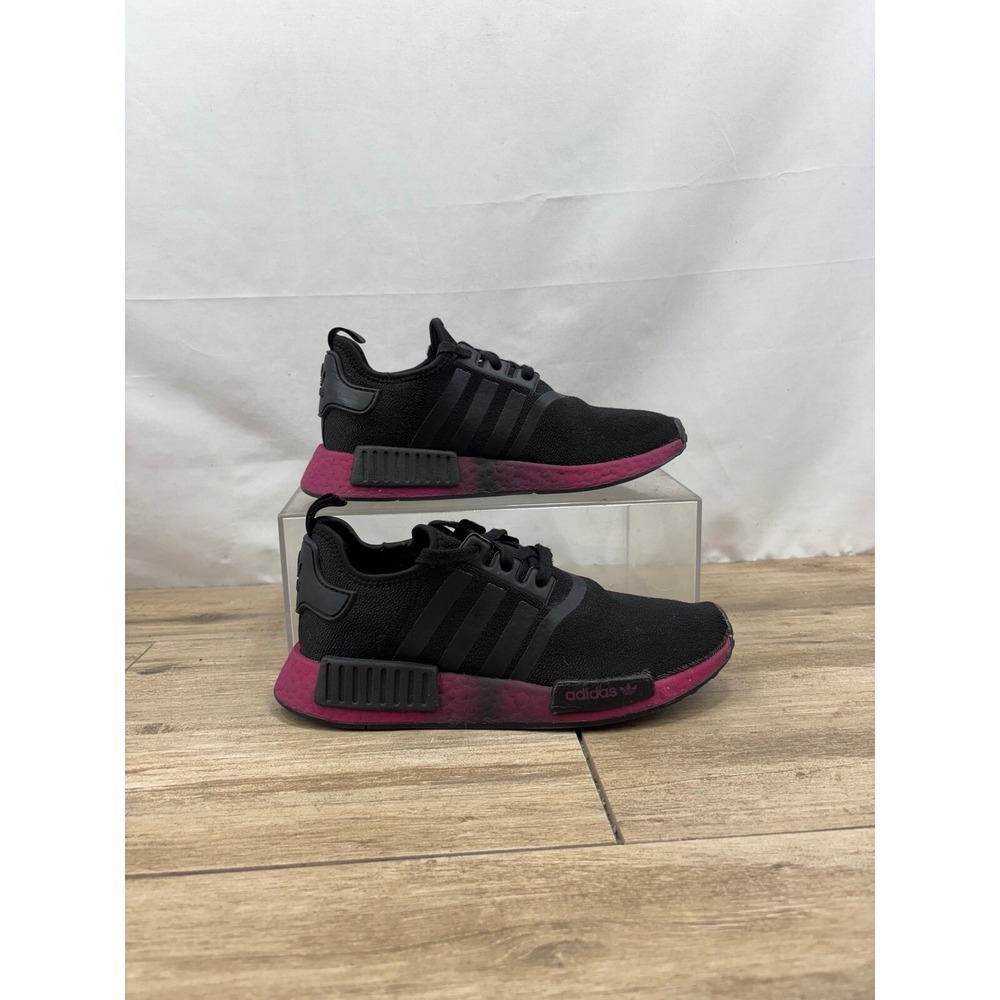 Adidas‎ NMD R1 Running Shoes Lifestyle Sneakers Black Purple Womens Size